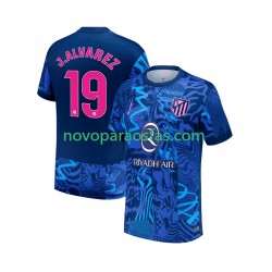Camisolas Atlético Madrid Julian Alvarez 19 Homem Alternativo 2024-2025 Manga Curta