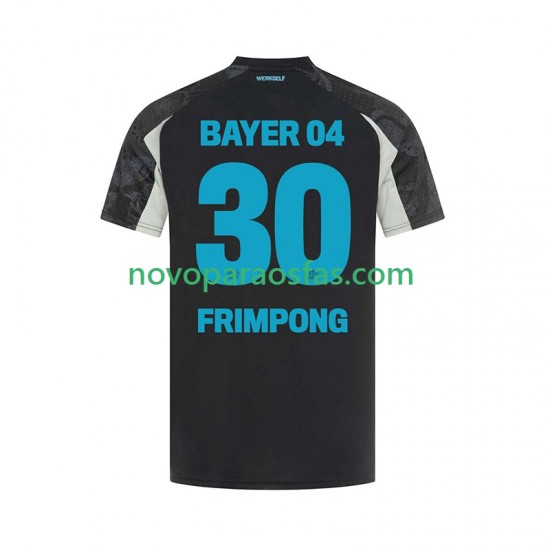 Camisolas Bayer 04 Leverkusen Frimpong 30 Homem Alternativo 2024-2025 Manga Curta