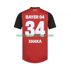Camisolas Bayer 04 Leverkusen XHAKA 34 Homem Casa 2024-2025 Manga Curta