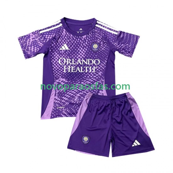 Camisolas Orlando City SC Criança Casa 2025 Manga Curta
