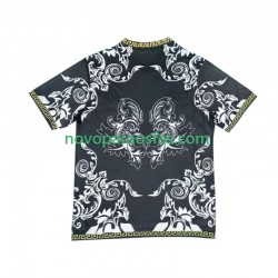 Camisolas Real Madrid Versace Black Edition Homem Casa 2024-2025 Manga Curta