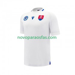 Camisolas Eslováquia Homem Visitante 2024-2025 Manga Curta