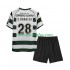 Camisolas Sporting CP Cristiano Ronaldo 28 2001 2003 Retro Criança Casa Manga Curta
