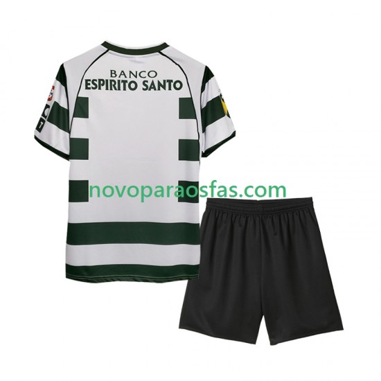 Camisolas Sporting CP 2001 2003 Retro Criança Casa Manga Curta