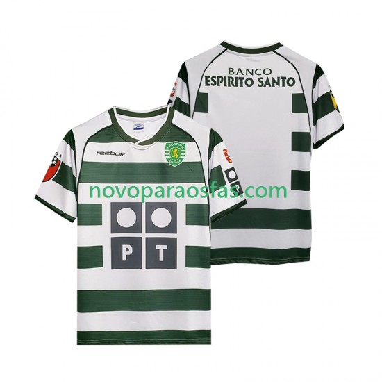 Camisolas Sporting CP 2001 2003 Retro Homem Casa Manga Curta