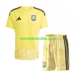 Camisolas Aston Villa Guarda-redes Criança Casa 2026-2027 Manga Curta