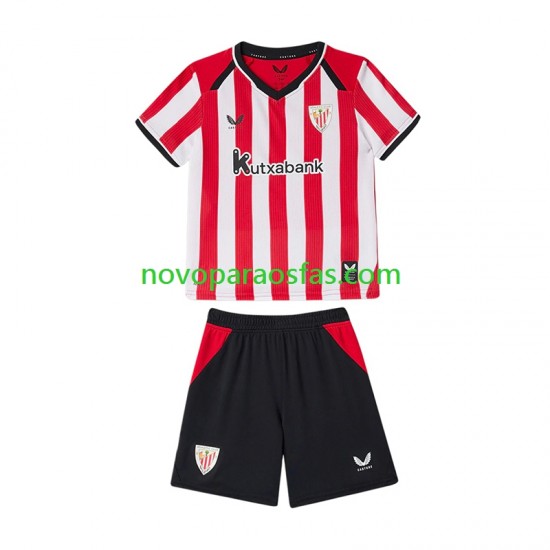 Camisolas Athletic Bilbao Criança Casa 2026-2027 Manga Curta