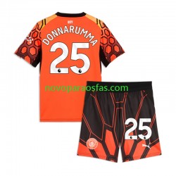 Camisolas Manchester City Gianluigi Donnarumma Guarda-redes Criança Alternativo 2026-2027 Manga Curta