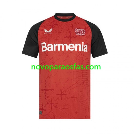 Camisolas Bayer 04 Leverkusen Homem Casa 2024-2025 Manga Curta
