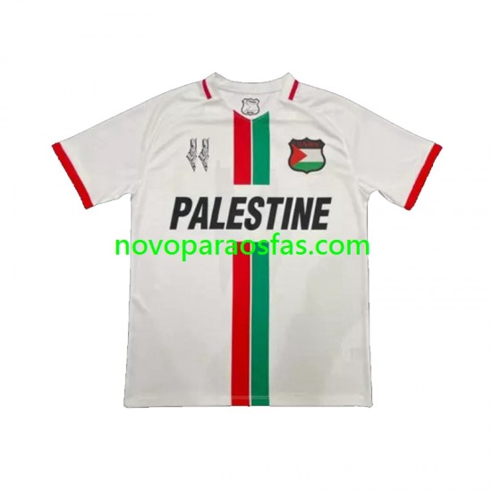 Camisolas Club Deportivo Palestino Center Stripre Homem Visitante 2024-2025 Manga Curta