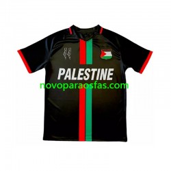 Camisolas Club Deportivo Palestino Center Stripre Homem Casa 2024-2025 Manga Curta