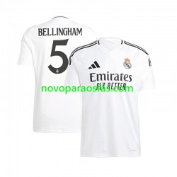 Camisolas Real Madrid Jude Bellingham 5 Homem Casa 2024-2025 Manga Curta