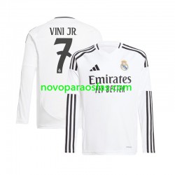 Camisolas Real Madrid Vinicius Junior 7 Homem Casa 2024-2025 Manga Comprida
