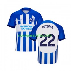 Camisolas Brighton & Hove Albion Mitoma 22 Homem Casa 2023-2024 Manga Curta