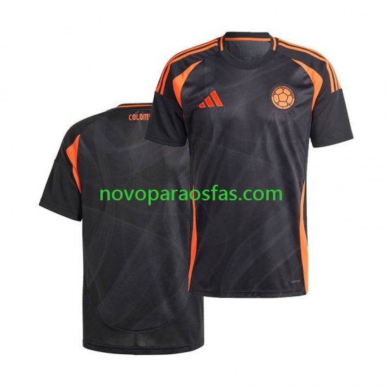 Camisolas Colômbia Copa America Homem Visitante 2024 Manga Curta