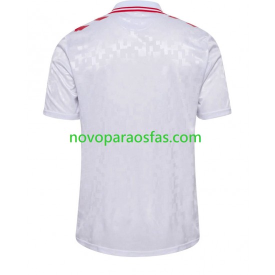 Camisolas Dinamarca Homem Visitante Euro 2024 Manga Curta