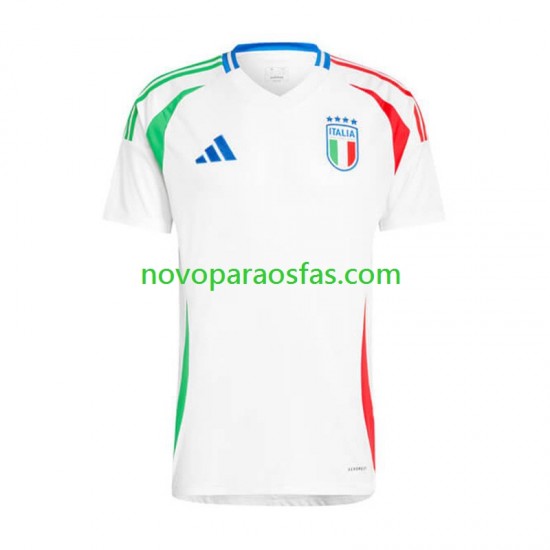 Camisolas Itália Homem Visitante Euro 2024 Manga Curta