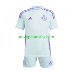 Camisolas Escócia Criança Visitante Euro 2024 Manga Curta