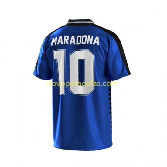 Camisolas Argentina Maradona 10 Retro Homem Visitante 1994 Manga Curta
