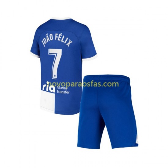 Camisolas Atlético Madrid Joao Felix 7 120 Anniversary Criança Casa 2022-2023 Manga Curta