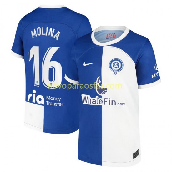 Camisolas Atlético Madrid Molina 16 120 Anniversary Homem Casa 2022-2023 Manga Curta