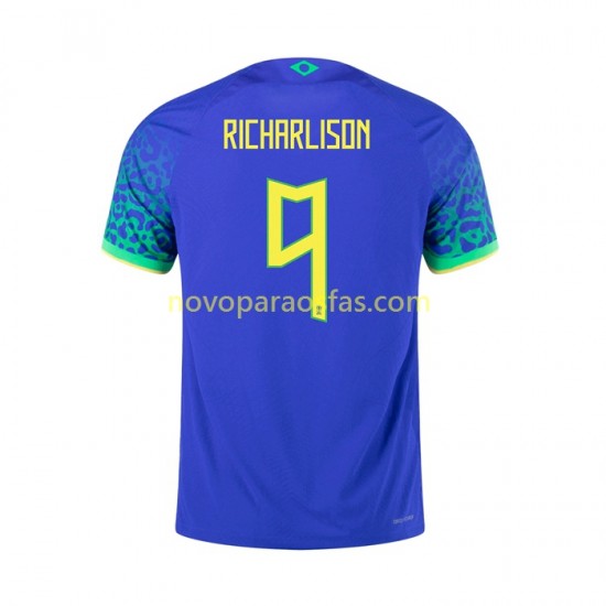 Camisolas Brasil RICHARLISON 9 Homem Visitante 2022 Manga Curta