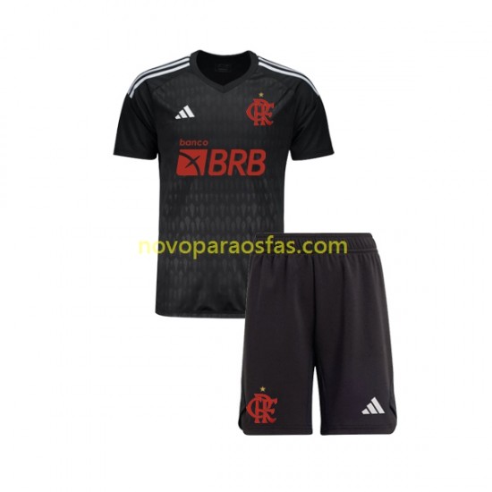 Camisolas CR Flamengo Guarda-redes Criança Visitante 2023-2024 Manga Curta