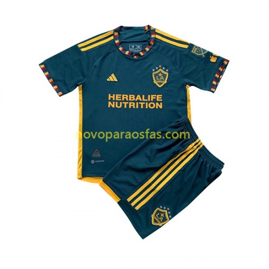 Camisolas Los Angeles Galaxy Criança Visitante 2023-2024 Manga Curta