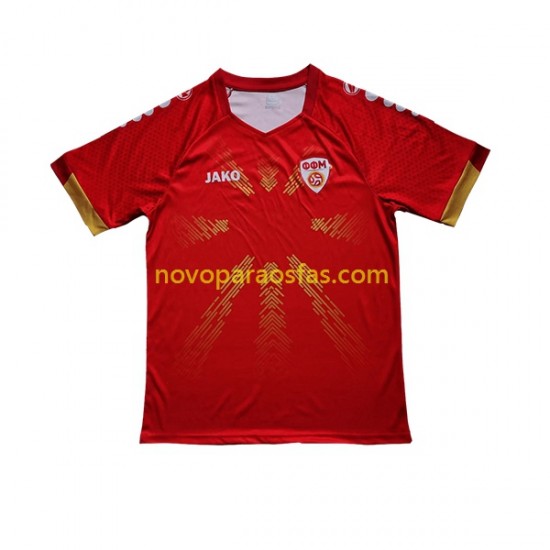 Camisolas Macedônia do Norte Homem Casa 2023 Manga Curta