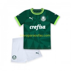 Camisolas Palmeiras Criança Casa 2023-2024 Manga Curta