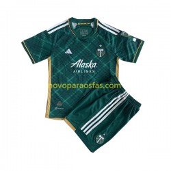 Camisolas Portland Timbers Criança Casa 2023 Manga Curta