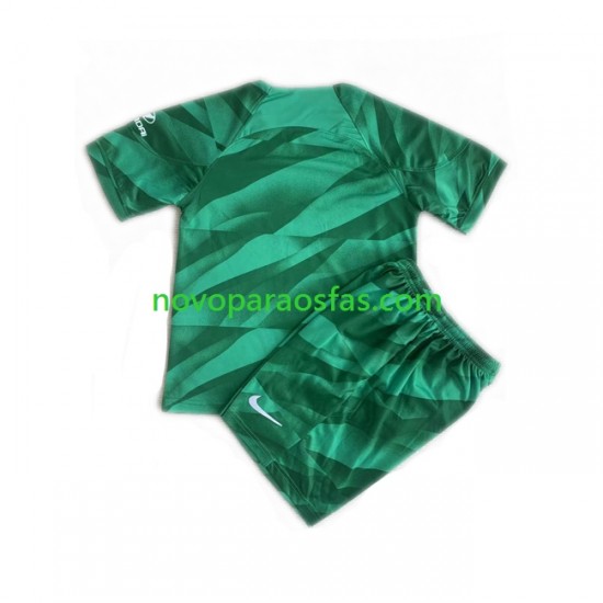 Camisolas Atlético Madrid Guarda-redes Criança Visitante 2023-2024 Manga Curta