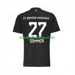 Camisolas Bayern de Munique Yann Sommer 27 Guarda-redes Homem Casa 2023-2024 Manga Curta