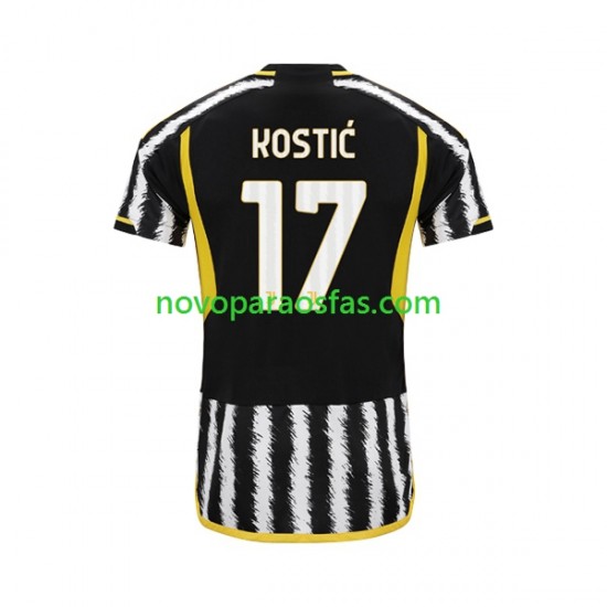 Camisolas Juventus Filip Kostic 17 Homem Casa 2023-2024 Manga Curta