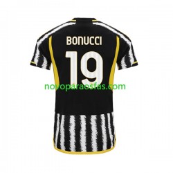 Camisolas Juventus Leonardo Bonucci 19 Homem Casa 2023-2024 Manga Curta