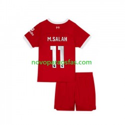 Camisolas Liverpool M.Salah 11 Criança Casa 2023-2024 Manga Curta