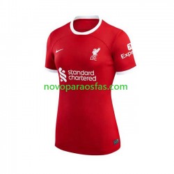 Camisolas Liverpool Mulher Casa 2023-2024 Manga Curta