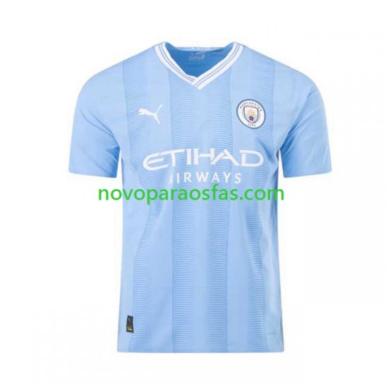 Camisolas Manchester City Homem Casa 2023-2024 Manga Curta