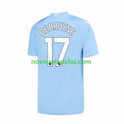 Camisolas Manchester City Kevin De Bruyne 17 Homem Casa 2023-2024 Manga Curta