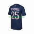 Camisolas Paris Saint-Germain N.Mendes 25 Homem Casa 2023-2024 Manga Curta