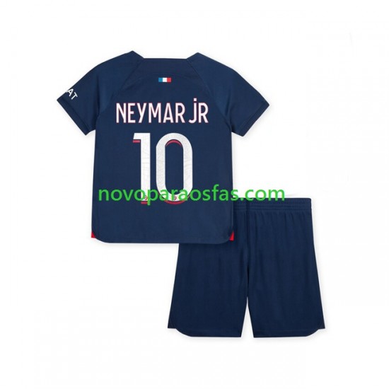 Camisolas Paris Saint-Germain Neymar Jr 10 Criança Casa 2023-2024 Manga Curta