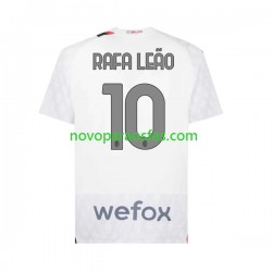 Camisolas AC Milan Rafael Leao 10 Homem Visitante 2023-2024 Manga Curta
