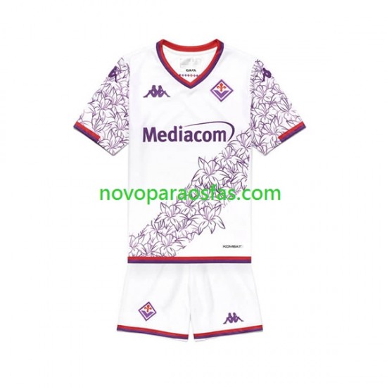 Camisolas ACF Fiorentina Criança Visitante 2023-2024 Manga Curta