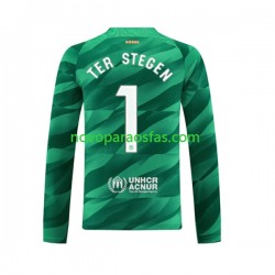 Camisolas FC Barcelona Ter Stegen 1 Guarda-redes Homem Casa 2023-2024 Manga Comprida