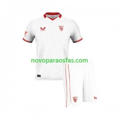Camisolas Sevilla FC Criança Casa 2023-2024 Manga Curta
