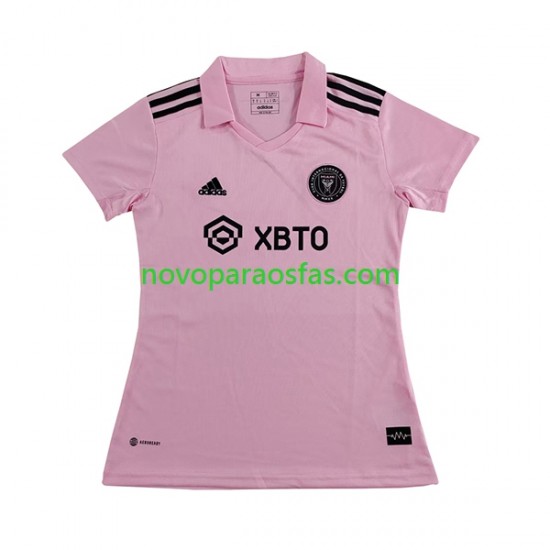 Camisolas Inter Miami Mulher Casa 2023-2024 Manga Curta
