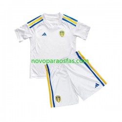 Camisolas Leeds United Criança Casa 2023-2024 Manga Curta