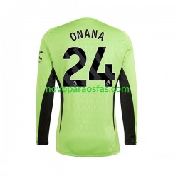 Camisolas Manchester United Andre Onana 24 Guarda-redes Homem Casa 2023-2024 Manga Comprida