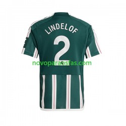 Camisolas Manchester United Lindelof 2 Homem Visitante 2023-2024 Manga Curta