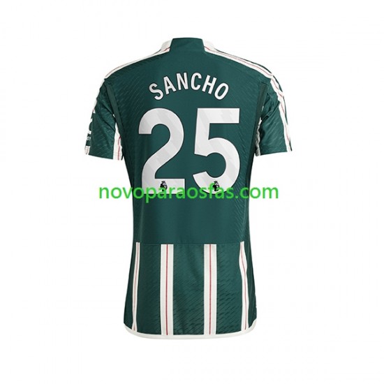Camisolas Manchester United Sancho 25 Homem Visitante 2023-2024 Manga Curta